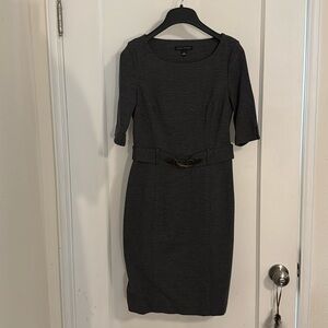 Grey Banana Republic 3/4 sleeve work dress